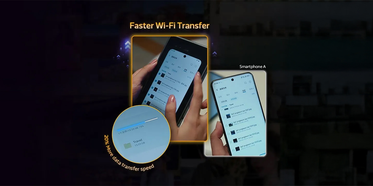 Faster Wi-Fi 7 file transfers for smartphones