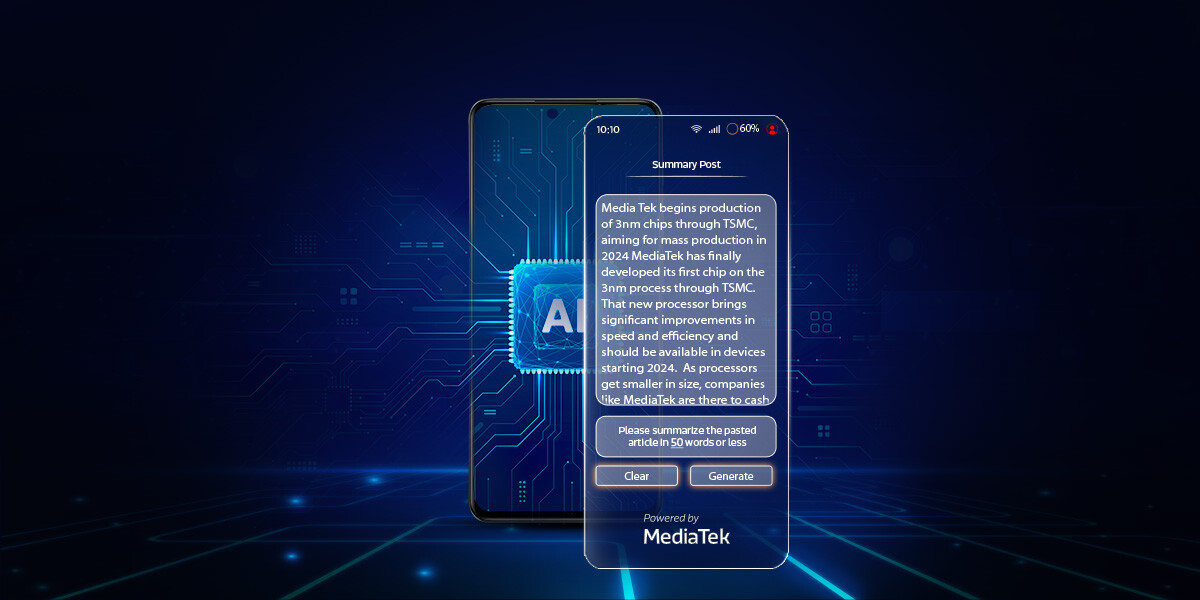 Generative AI that can create easy text summaries on a smartphone